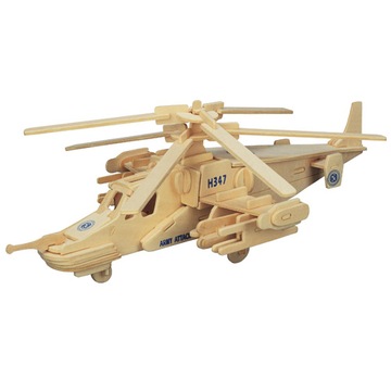 Вертолет ka-50 складанка деревянная 3-дверный p099, фото