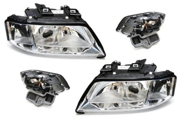 Audi a6 c5 97-99, headlight lantern h1+ h7 new left+ right, фото