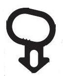 Gasket to windows plastic pvc s-232 1m, фото
