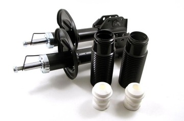 Shock absorbers x2 front+bumpers+protection mazda 323f ba 94-98, фото