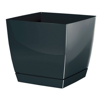 Flowerpot prosperplast 13, 5 centimeters x 13, 5 x 12 centimeters diameter 13, 5 centimeters plastic black, фото