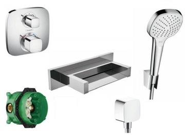 Hansgrohe bathtub set for plaster з cascade, фото