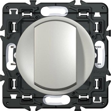 Single switch for plaster legrand silvery 067001t, фото