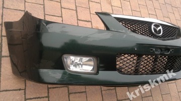 Mazda 323 restyling 01 - 03 front bumper good condition complete, фото