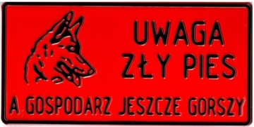 Номерний знак табличка zly собака a господар ще пекло, фото