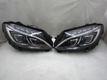Headlights mercedes c class w205 full led left right, фото