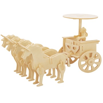 Puzzle wooden 3-door dinosaur velociraptor, фото