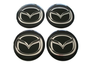 Emblems stickers icons logo on caps disks mazda 60mm new, фото