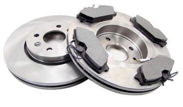 Disks x2+ pads front laguna megane 2 scenic, фото