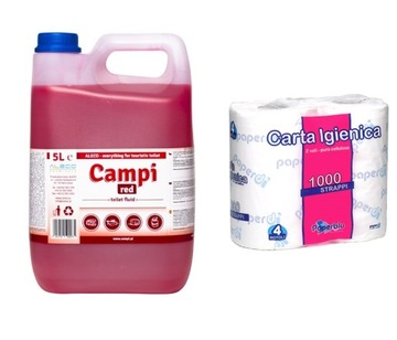 Liquid to toilet tourism campi red 5l paper, фото