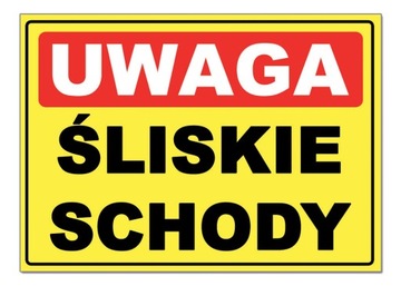 Plank attention sliskie stairs plaque sign 21x30, фото