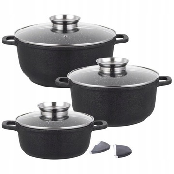 2 x set pots granite 8 electrical inductions pots kb, фото