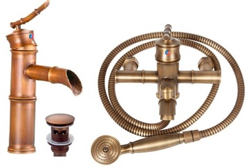 Mixer sets wall-mounted royal orderlies retro golden, фото