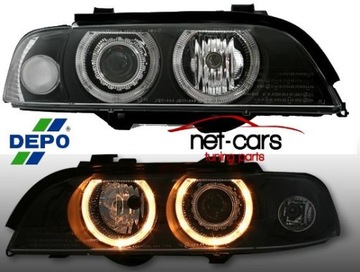 Headlights fk bmw 5 e39 angel eyes xenon b, фото