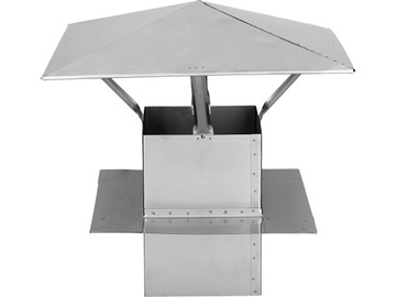 Nozzle chimney visor envelope rectangular acid-resistant 140x140, фото