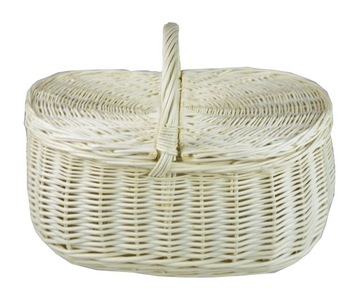 Basket (bracket) on picnic wicker picnic basket size. xxl color without/ ecru, фото