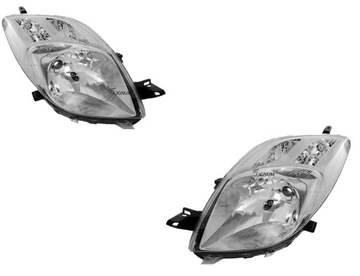 Toyota yaris 06-09 new headlights complete left+ right, фото