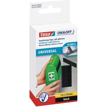 Tesa velcro в ribbon on& off - 1m x 20mm black, фото