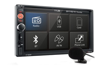Tape recorder automotive bt+ mic 2din fiat stilo 2001-10, фото
