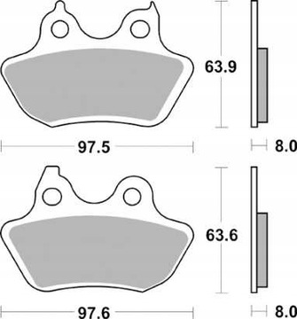 Galfer 375 pads brake harley v-rod sportster, фото