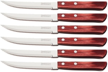 Tramontina - 6 x knives for steaks / pizzy - polywood, фото