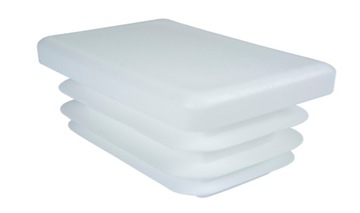 Заглушка профиль белая 25x100mm прямоугольник 100 шт., фото