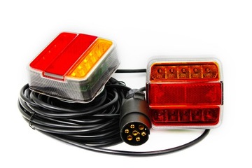 Ліхтарі задні комплект led підсвідка магніт 12v прицепи, фото