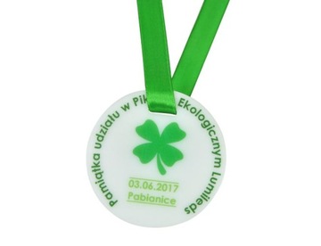 Medal solemn +ribbon imprint ultraviolet 50szt 8x8, фото