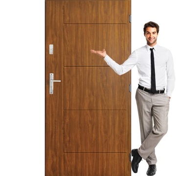 Door external complete steel 55mm swing 80, фото