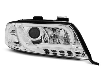 Фонаря рефлекторы audi a6 1997-2001 led подсветка трубка хром, фото
