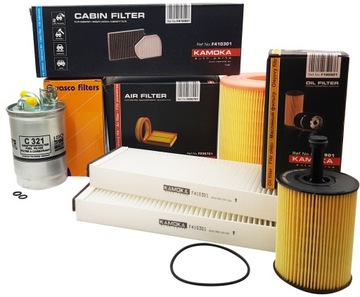 Audi a6 c6 2.0 tdi tfsi filter set kamoka, фото