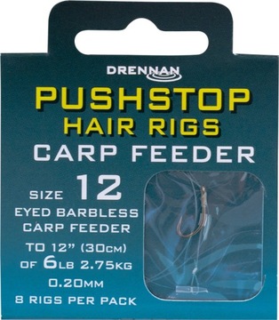 Hooks with the leader drennan pushstop carp feeder 8 pcs., фото