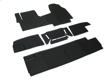 Carpets brushes mat rubber (rubber) renault trafic 3, 3 from 2014. /3 rows, фото