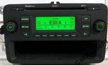 Автомагнитола cd mp3 skoda fabia roomster yeti blues aux, фото