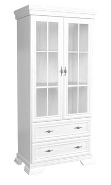 Showcase to salon glass 193x88 centimeters high classic volume shelves drawers, фото