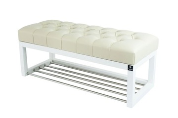 Cabinet shoes with seat emra wood 70 x 40 x 40 centimeters white, фото
