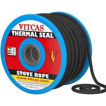 Heat-resistant cord 8 mm black vitcas, фото