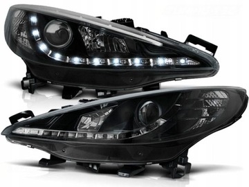 Фонаря peugeot 207 06-2009 год daylight led подсветка электрический. blk, фото