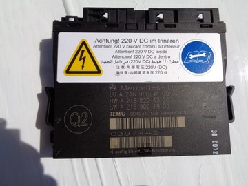 Блок сиденья mercedes w221 cl w216 a2169004400 01, фото