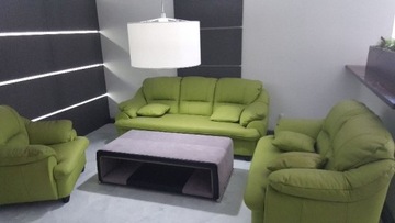 Lounge set genuine leather -naturalna, фото
