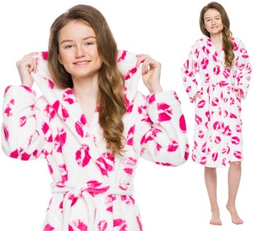 Mouth warm lovely robe girlish hood 140, фото