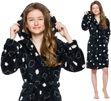 Clouds warm lovely robe girlish hood 134, фото