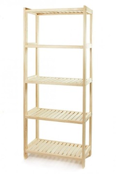 Rack wooden pine 5 shelves 173x80x43 centimeters, фото