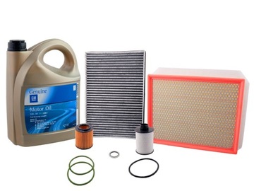 Filter set oil gm 5w30 opel astra h 1.9 cdti, фото