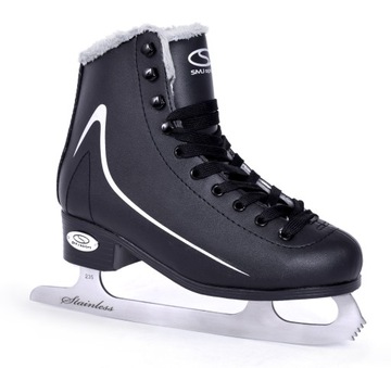 Мужские фигурные коньки с мехом SMJ Sport CALGARY Black roz. 44