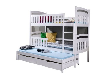 Двухъярусная трехместная кровать KASIA 80x170 для детей