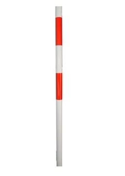 Металевий дорожній блокуючий полюс білий і червоний U12 6 см 150 см