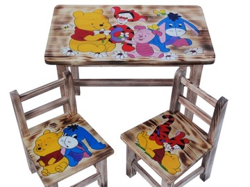 Детская деревянная мебель журнальный столик + 2 стульчика!!