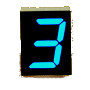 ART Nowe LED 1 CYFRA 0,39=10mm BLUE W.Anoda