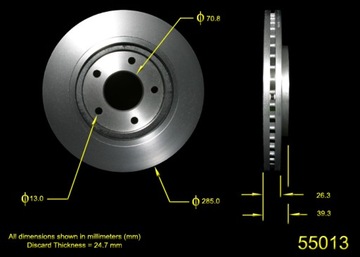 SCHEIBE BREMSEN- VORNE VORNE PONTIAC LUMINA 95-